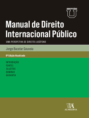 cover image of Manual de Direito Internacional Público--Uma perspetiva de direito lusófono